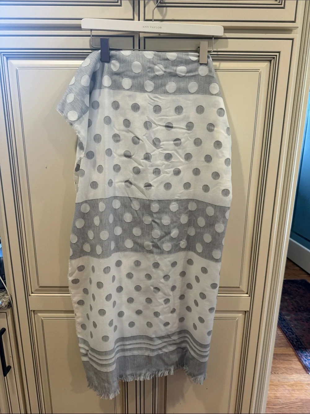 Ann Taylor Soft Light Gray scarf